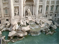 trevi fountain birdeye view